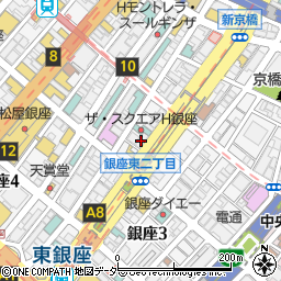 東京皮膚科・形成外科　銀座院・歯科周辺の地図