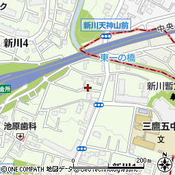 東京都三鷹市新川4丁目1-10周辺の地図