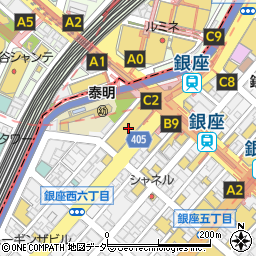 東京都中央区銀座5丁目2-1周辺の地図