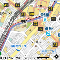 ＰＩＮＫＨＯＵＳＥ　東急プラザ銀座店周辺の地図