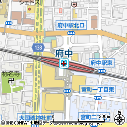 セブンイレブン京王府中駅店周辺の地図