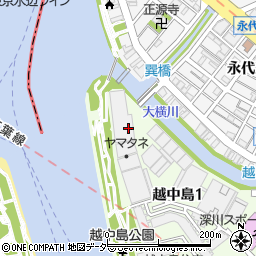 東京都江東区越中島1丁目周辺の地図