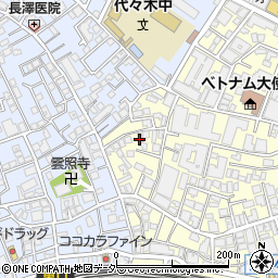 東京都渋谷区元代々木町43周辺の地図