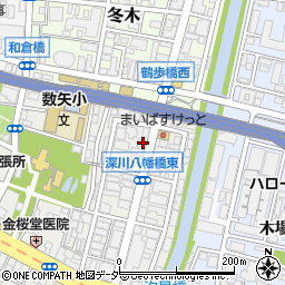 スギ薬局　江東富岡店周辺の地図