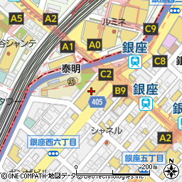 HANAMOEGI 東急プラザ銀座店周辺の地図