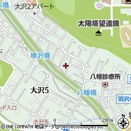 大沢5丁目13立石邸☆akippa駐車場周辺の地図