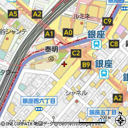 168点心飲茶&担々麺 東急プラザ銀座店周辺の地図