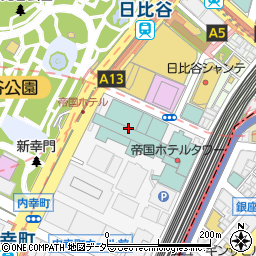 帝国ホテル東京周辺の地図