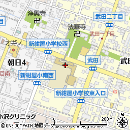 甲府市立新紺屋小学校周辺の地図