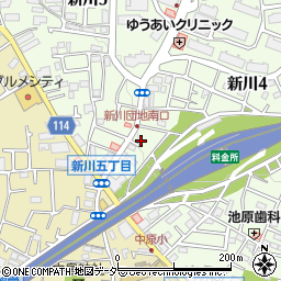 東京都三鷹市新川4丁目9-8周辺の地図