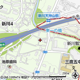 東京都三鷹市新川4丁目1-5周辺の地図