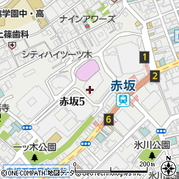 ＴＢＳ赤坂ＢＬＩＴＺスタジオ周辺の地図