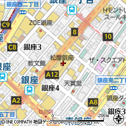 サイコバニー　松屋銀座店周辺の地図