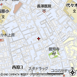 東京都渋谷区西原2丁目13 1の地図 住所一覧検索 地図マピオン