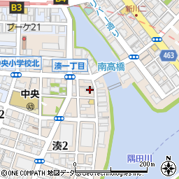 東京都中央区湊1丁目13-4周辺の地図