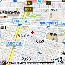 東京都中央区入船1丁目4周辺の地図