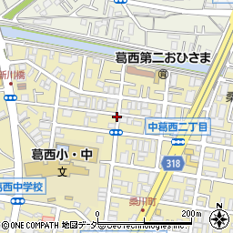 東京都江戸川区中葛西2丁目周辺の地図