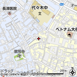 東京都渋谷区元代々木町44周辺の地図