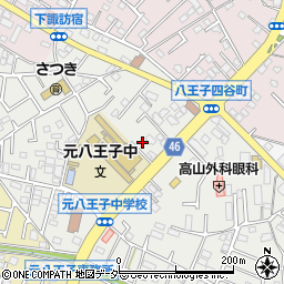 東京都八王子市大楽寺町412周辺の地図