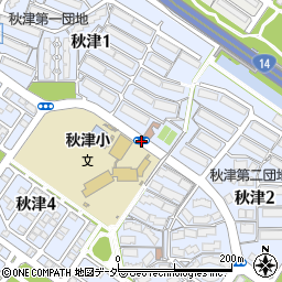 秋津小学校周辺の地図