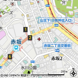 JACK赤坂店周辺の地図