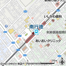 松屋南行徳店周辺の地図