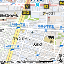 東京都中央区入船1丁目5周辺の地図