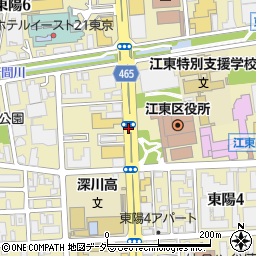 江東区役所前周辺の地図