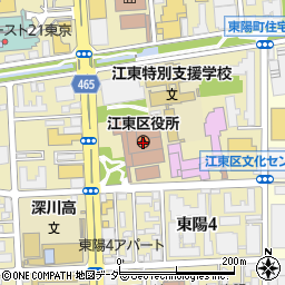みずほ銀行江東区役所 ＡＴＭ周辺の地図