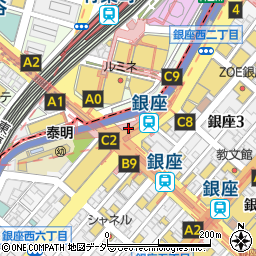 東京都中央区銀座4丁目1-2周辺の地図