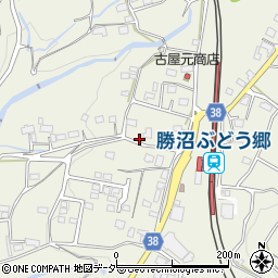 山梨県甲州市勝沼町菱山2594-1周辺の地図