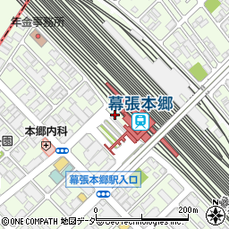 千葉西警察署幕張本郷駅前交番周辺の地図