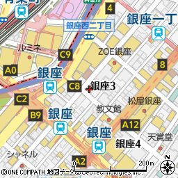 英國屋　銀座三丁目本店周辺の地図