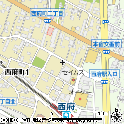 東京都府中市西府町1丁目46-1周辺の地図