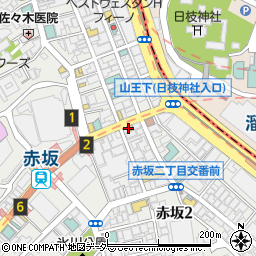 セブンイレブン赤坂２丁目店周辺の地図