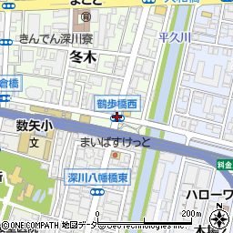 鶴歩橋西周辺の地図