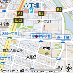 東京都中央区入船1丁目7周辺の地図
