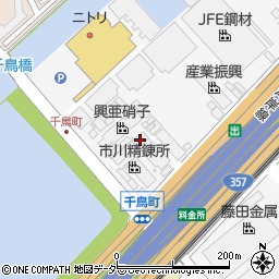 寿産業株式会社　倉庫・市川配送センター周辺の地図