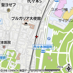 東京都渋谷区代々木5丁目62周辺の地図