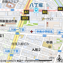 東京都中央区入船1丁目6周辺の地図