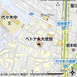 東京都渋谷区元代々木町50周辺の地図