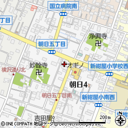 甲府朝日五郵便局 ＡＴＭ周辺の地図