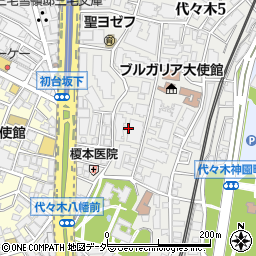 東京都渋谷区代々木5丁目34周辺の地図