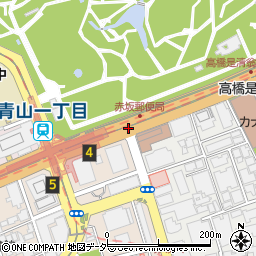 赤坂郵便局前周辺の地図