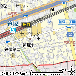 ミーツ笹塚店周辺の地図