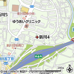 東京都三鷹市新川4丁目14-8周辺の地図