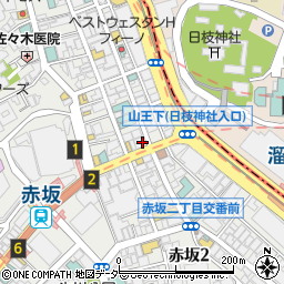 赤坂かこい 新館周辺の地図