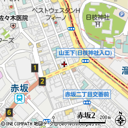 塩つけ麺灯花 赤坂店周辺の地図