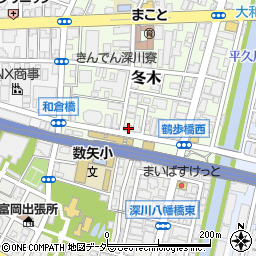 東京都江東区冬木6-25周辺の地図