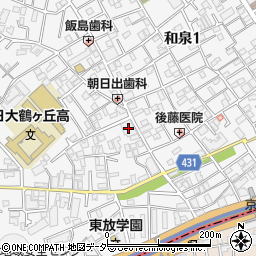 デイリーヤマザキ杉並和泉店周辺の地図